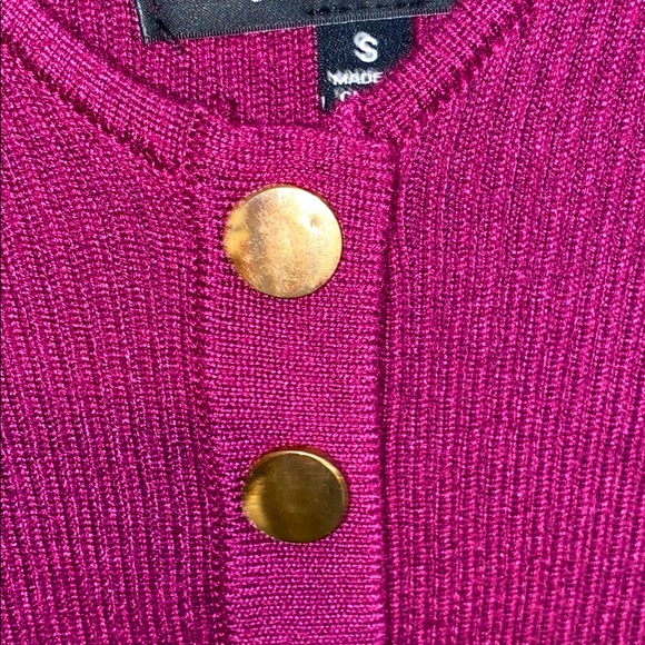 Maroon stretch short sleeve dress - Picture 2 of 2